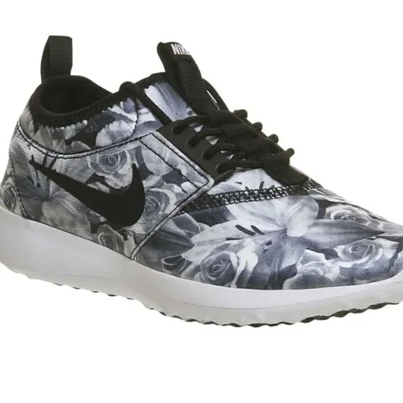 Nike Women’s Black/Grey Flowers Sneaker 8M - Picture 8 of 8